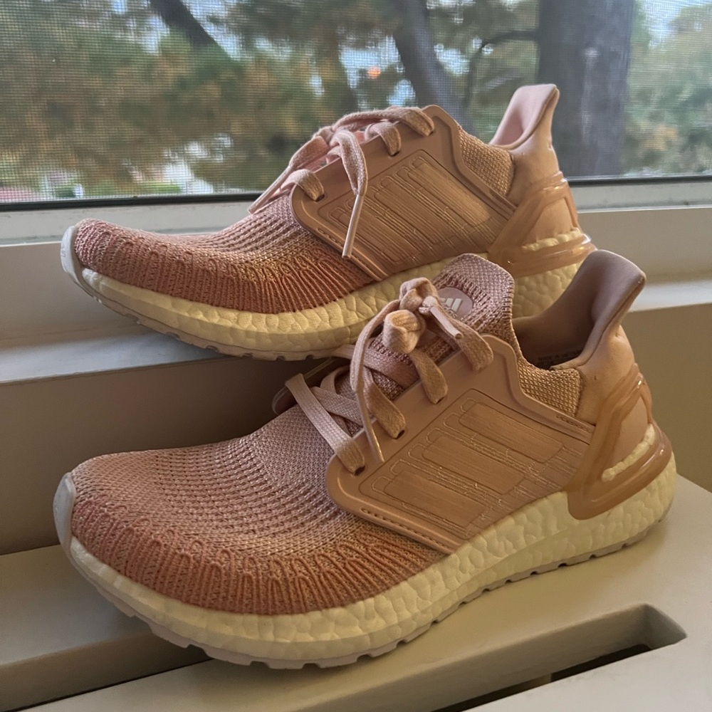 Rose gold ultraboost sneakers. Barely used!